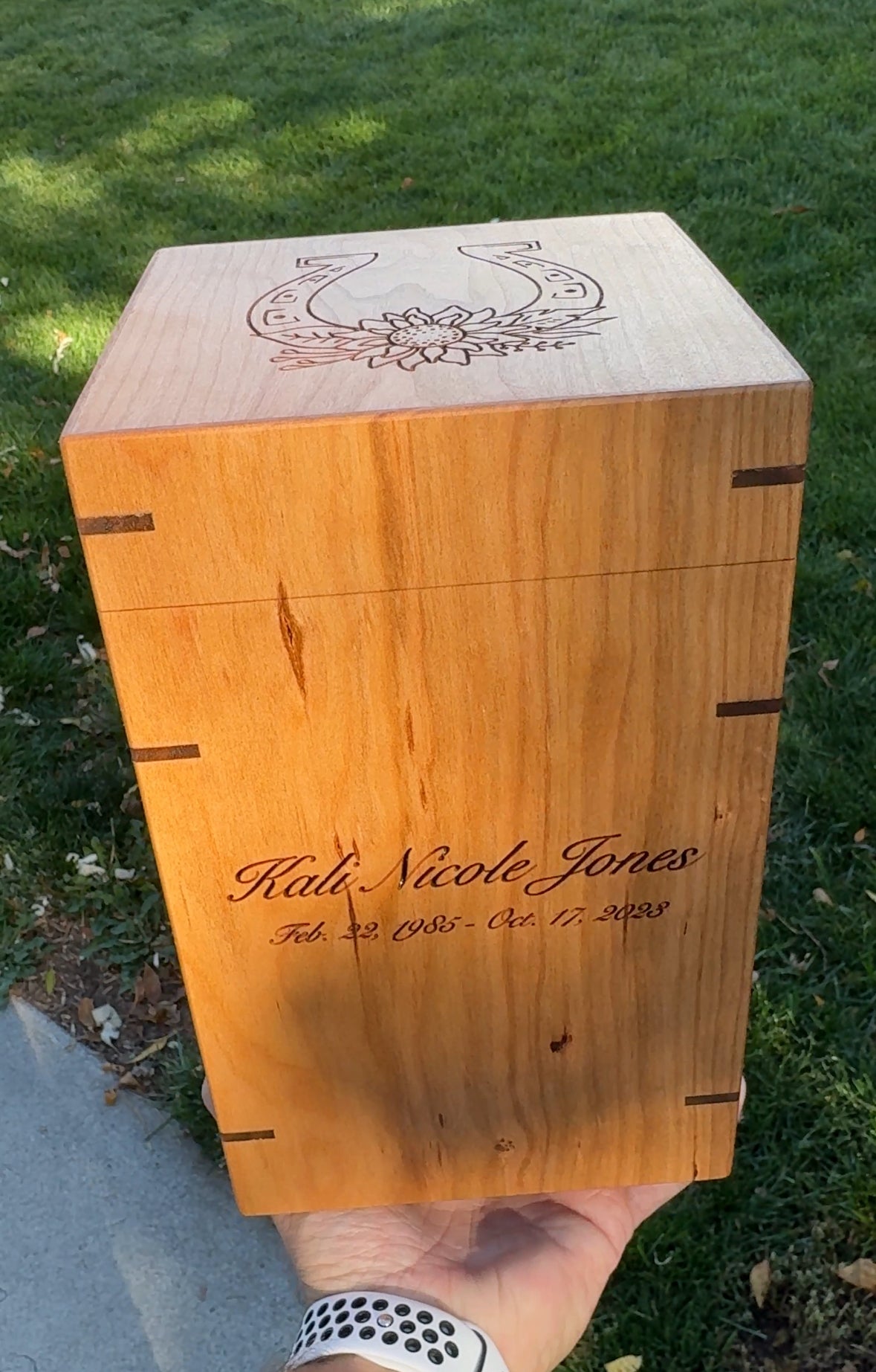 Custom Hardwood Urn (please contact to order, pricing starts at $295)