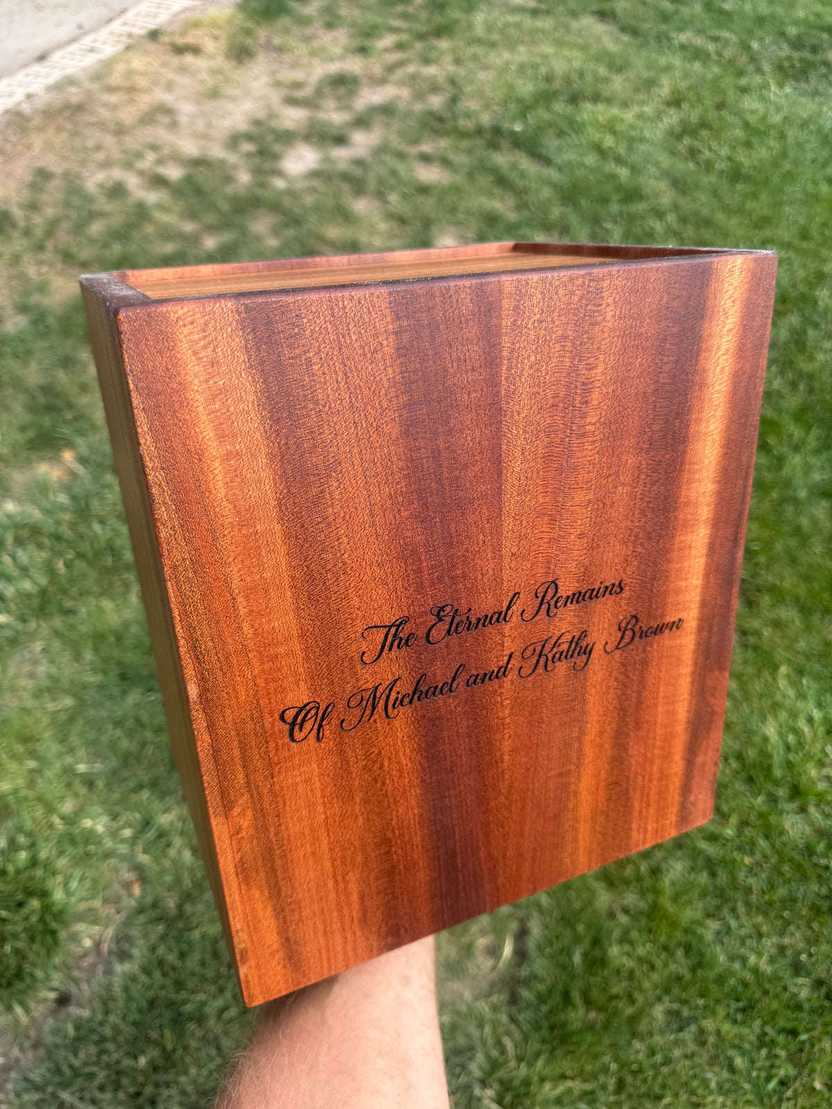 Custom Hardwood Urn (please contact to order, pricing starts at $295)