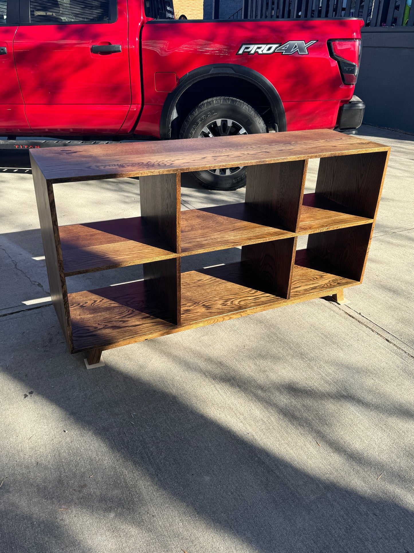 Custom Hardwood Entertainment Stand