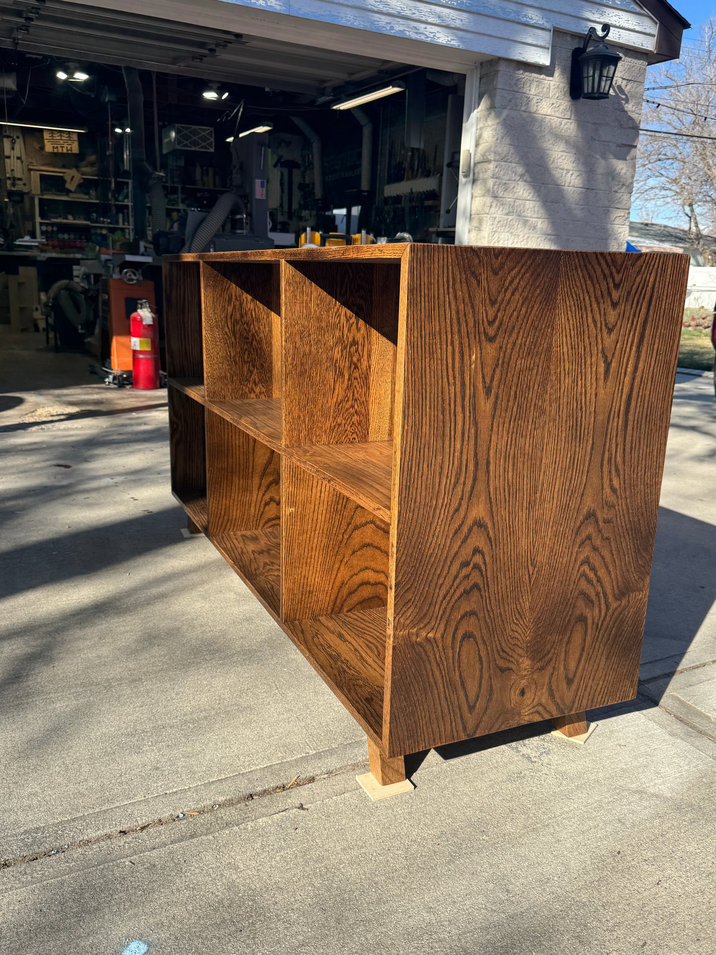 Custom Hardwood Entertainment Stand