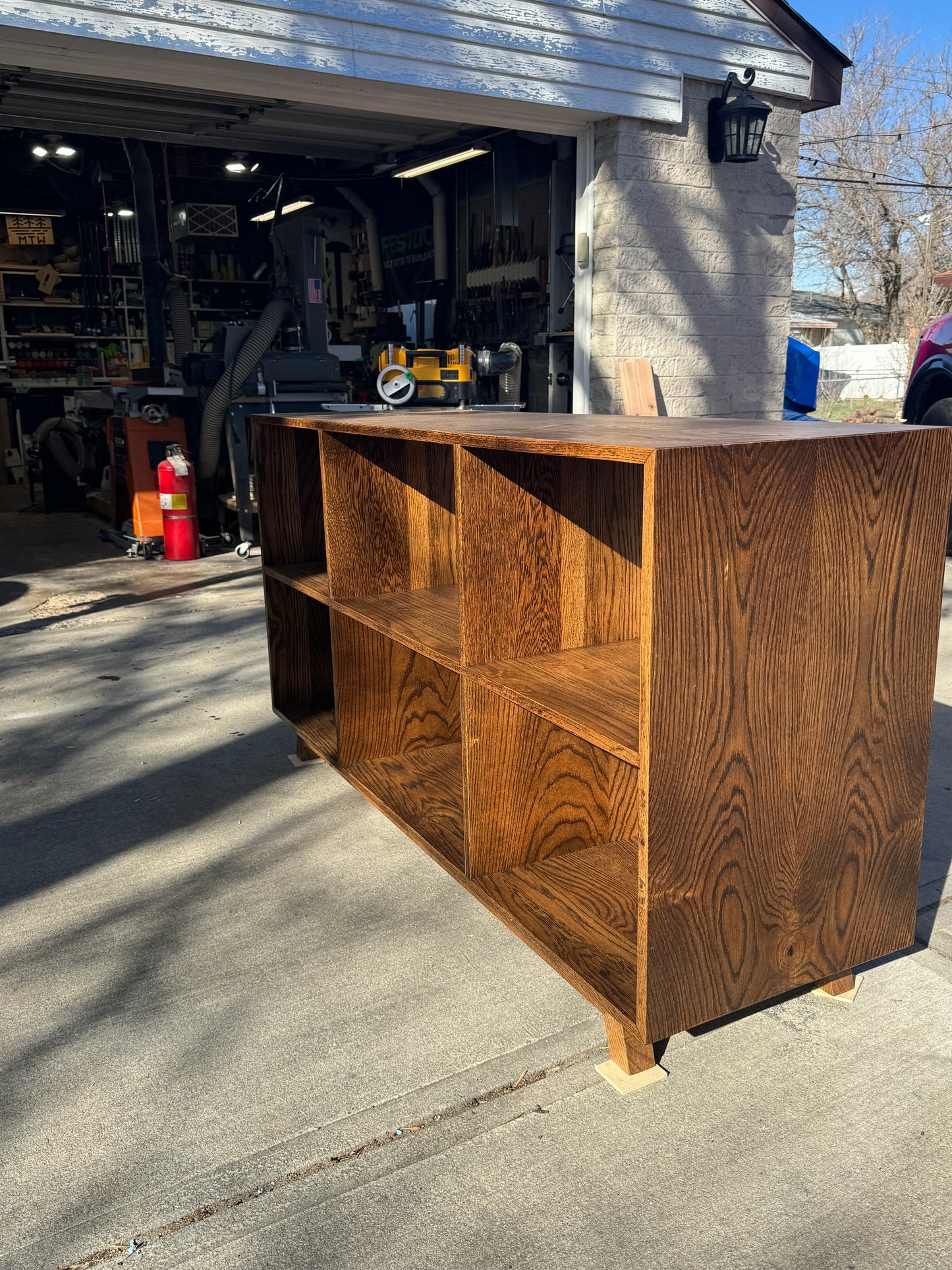 Custom Hardwood Entertainment Stand