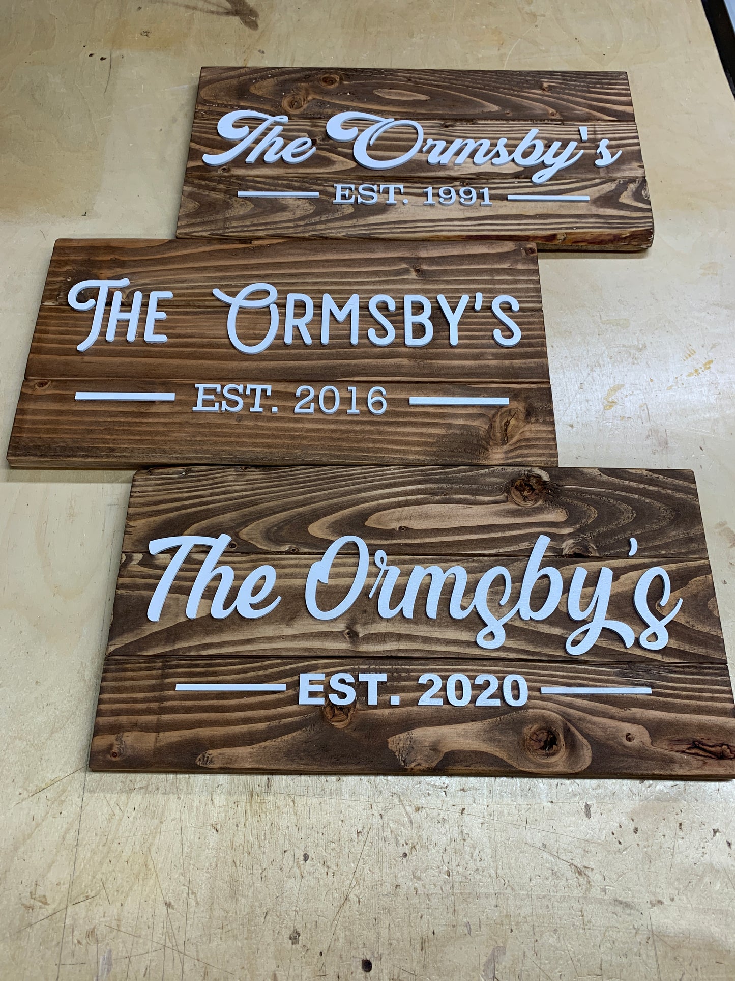 Custom Wood Name Signs